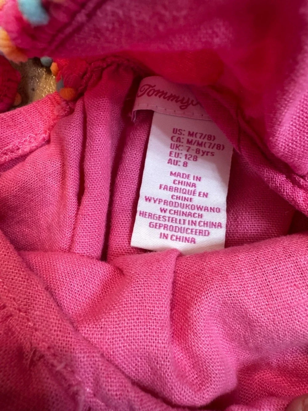 Girls Tommy Bahama 2-Piece Pink and Green Belly Shirt and Floral Skirt Sz 7/8